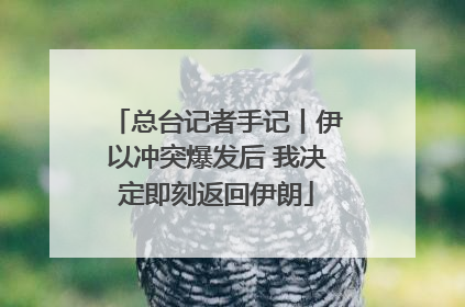 总台记者手记丨伊以冲突爆发后 我决定即刻返回伊朗