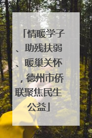 情暖学子、助残扶弱、暖巢关怀，德州市侨联聚焦民生公益
