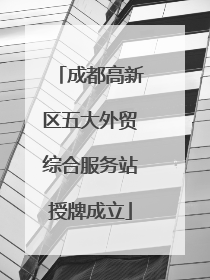 成都高新区五大外贸综合服务站授牌成立