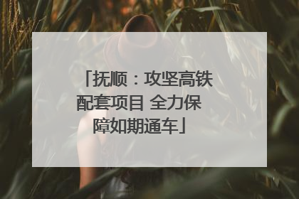 抚顺：攻坚高铁配套项目 全力保障如期通车