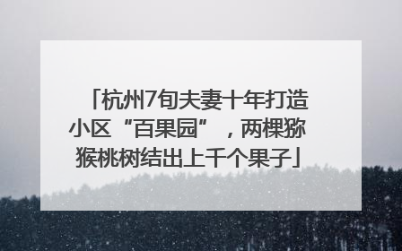 杭州7旬夫妻十年打造小区“百果园”，两棵猕猴桃树结出上千个果子
