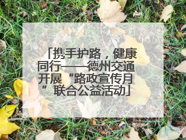 携手护路，健康同行——德州交通开展“路政宣传月”联合公益活动