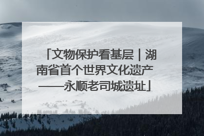 文物保护看基层｜湖南省首个世界文化遗产——永顺老司城遗址