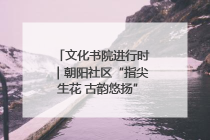 文化书院进行时｜朝阳社区“指尖生花 古韵悠扬”公益课堂开课了