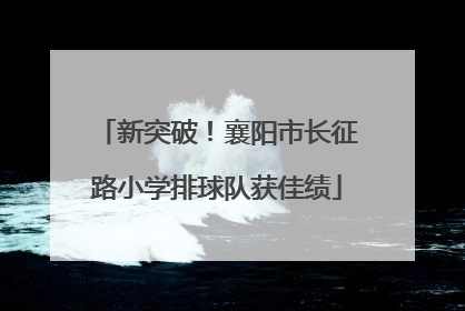 新突破！襄阳市长征路小学排球队获佳绩