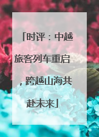 时评：中越旅客列车重启，跨越山海共赴未来