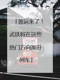 暑运来了！武铁将在这些热门方向加开列车