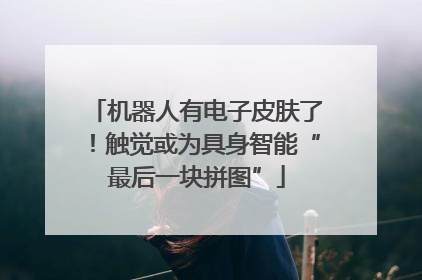 机器人有电子皮肤了！触觉或为具身智能“最后一块拼图”