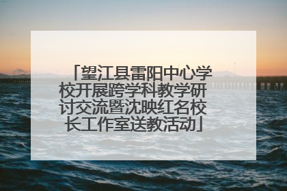 望江县雷阳中心学校开展跨学科教学研讨交流暨沈映红名校长工作室送教活动
