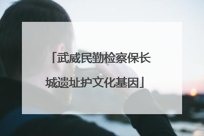 武威民勤检察保长城遗址护文化基因