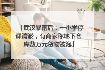 武汉暴雨后：一小学停课清淤，有商家称地下仓库数万元货物被泡