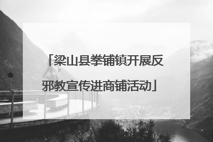 梁山县拳铺镇开展反邪教宣传进商铺活动