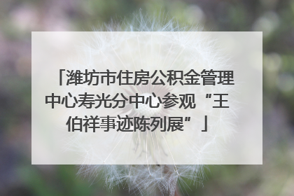 潍坊市住房公积金管理中心寿光分中心参观“王伯祥事迹陈列展”