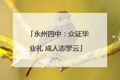 永州四中：众证毕业礼 成人志拏云