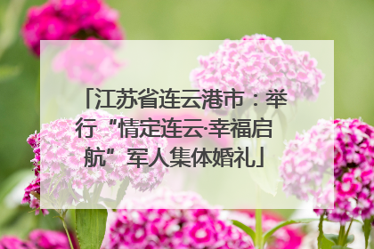江苏省连云港市：举行“情定连云·幸福启航”军人集体婚礼