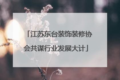 江苏东台装饰装修协会共谋行业发展大计