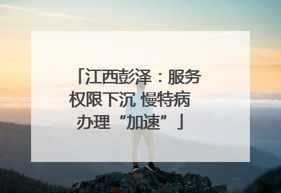 江西彭泽：服务权限下沉 慢特病办理“加速”