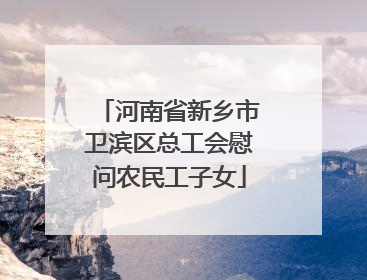 河南省新乡市卫滨区总工会慰问农民工子女