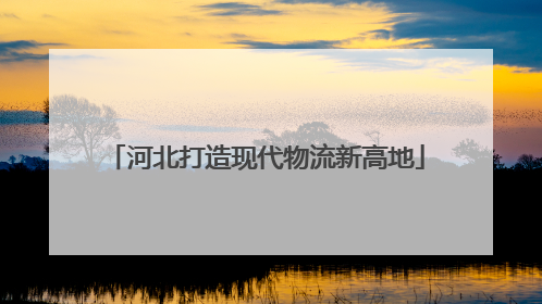 河北打造现代物流新高地
