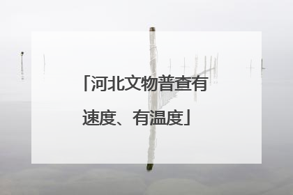 河北文物普查有速度、有温度