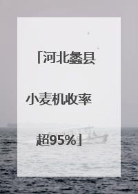 河北蠡县小麦机收率超95%