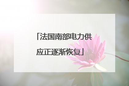 法国南部电力供应正逐渐恢复