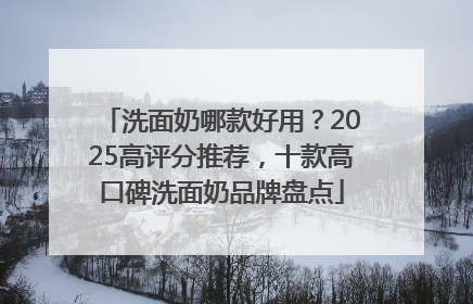 洗面奶哪款好用？2025高评分推荐，十款高口碑洗面奶品牌盘点