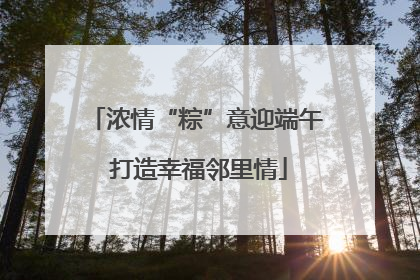 浓情“粽”意迎端午 打造幸福邻里情