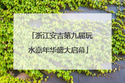 浙江安吉第九届玩水嘉年华盛大启幕