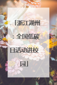 浙江湖州：全国低碳日活动进校园