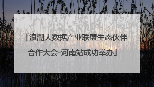 浪潮大数据产业联盟生态伙伴合作大会-河南站成功举办