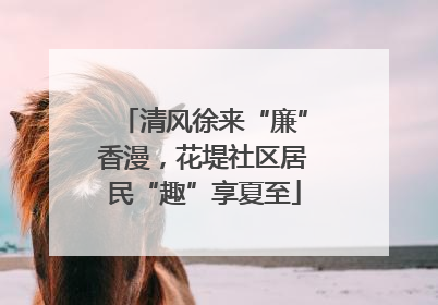 清风徐来“廉”香漫，花堤社区居民“趣”享夏至