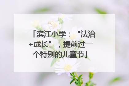 滨江小学：“法治+成长”，提前过一个特别的儿童节