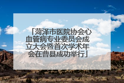 菏泽市医院协会心血管病专业委员会成立大会暨首次学术年会在曹县成功举行