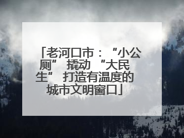 老河口市：“小公厕” 撬动 “大民生” 打造有温度的城市文明窗口