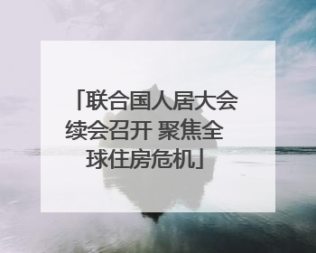 联合国人居大会续会召开 聚焦全球住房危机