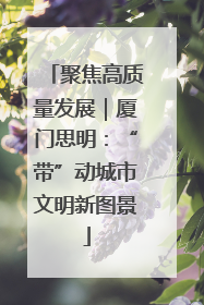 聚焦高质量发展｜厦门思明：“带”动城市文明新图景