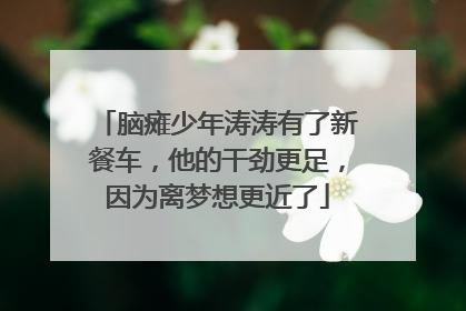 脑瘫少年涛涛有了新餐车，他的干劲更足，因为离梦想更近了