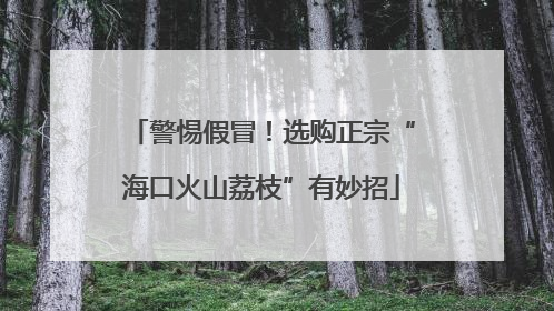 警惕假冒！选购正宗“海口火山荔枝”有妙招