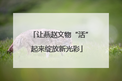 让燕赵文物“活”起来绽放新光彩