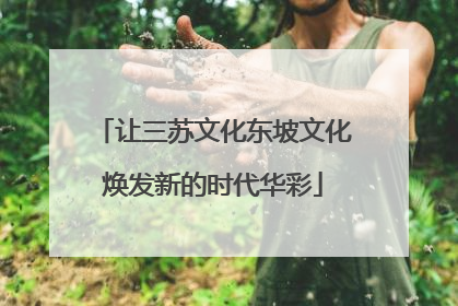 让三苏文化东坡文化焕发新的时代华彩