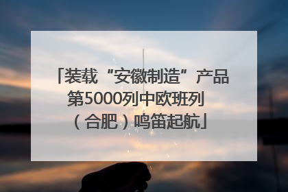 装载“安徽制造”产品 第5000列中欧班列（合肥）鸣笛起航