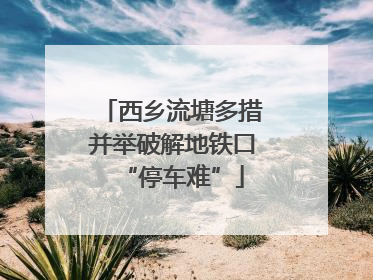 西乡流塘多措并举破解地铁口“停车难”