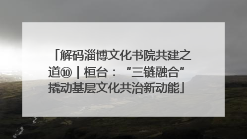 解码淄博文化书院共建之道⑩｜桓台：“三链融合”撬动基层文化共治新动能