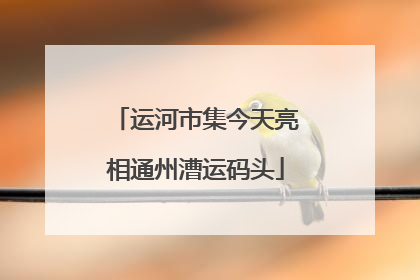 运河市集今天亮相通州漕运码头