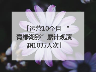 运营10个月 “青绿湖影”累计观演超10万人次