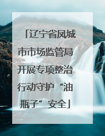 辽宁省凤城市市场监管局开展专项整治行动守护“油瓶子”安全