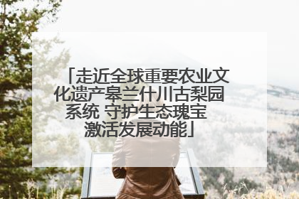 走近全球重要农业文化遗产皋兰什川古梨园系统 守护生态瑰宝 激活发展动能