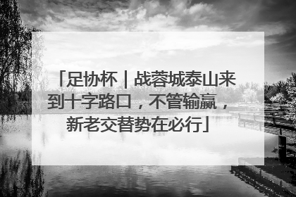 足协杯｜战蓉城泰山来到十字路口，不管输赢，新老交替势在必行