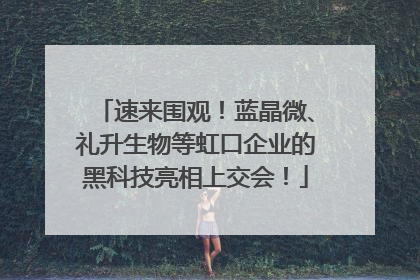 速来围观！蓝晶微、礼升生物等虹口企业的黑科技亮相上交会！